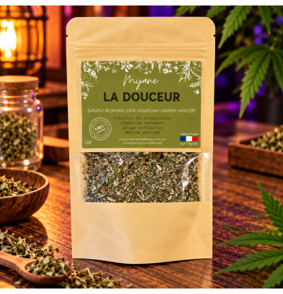 Substitut de tabac La Douceur Mijane – Mélange de plantes 15 g ou 30 g