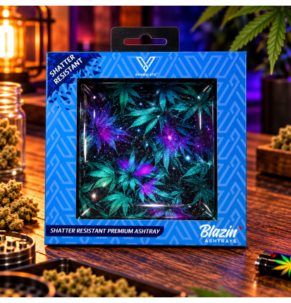 Petit cendrier carré en verre – V Syndicate Blazin’