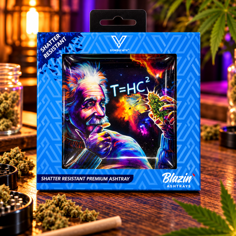 Petit cendrier carré en verre – V Syndicate Blazin’