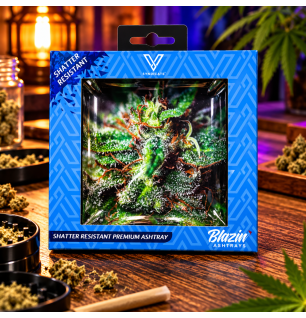 Petit cendrier carré en verre – V Syndicate Blazin’