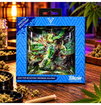 Petit cendrier carré en verre – V Syndicate Blazin’