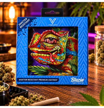 Petit cendrier carré en verre – V Syndicate Blazin’