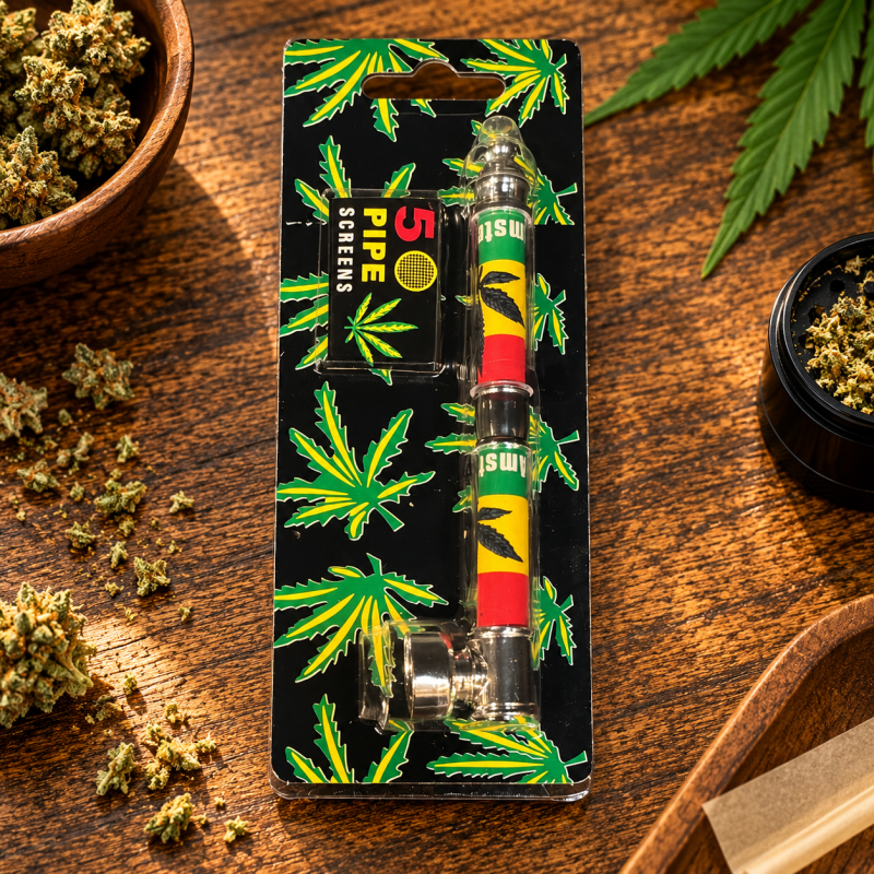 Pipe en métal Rasta – Avec 5 grilles
