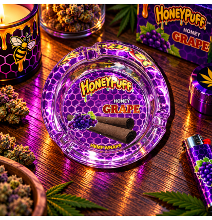 Cendrier rond en verre HoneyPuff – Plusieurs modèles