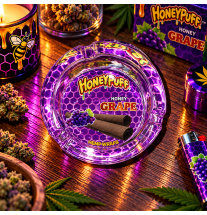 Cendrier rond en verre HoneyPuff – Plusieurs modèles