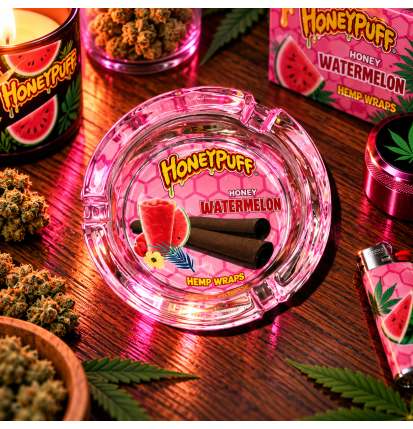 Cendrier rond en verre HoneyPuff – Plusieurs modèles