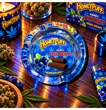 Cendrier rond en verre HoneyPuff – Plusieurs modèles