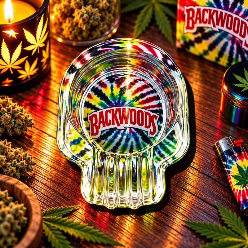 Cendrier en verre Backwoods – Cendrier de table