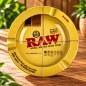 Cendrier rond en métal RAW – Repose-cigarette intégré