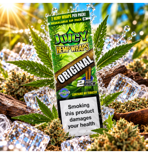 Juicy Hemp Wraps Original – Goût nature – 2 wraps sans tabac