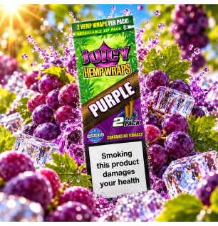 Juicy Hemp Wraps Purple – Saveur raisin – 2 wraps sans tabac