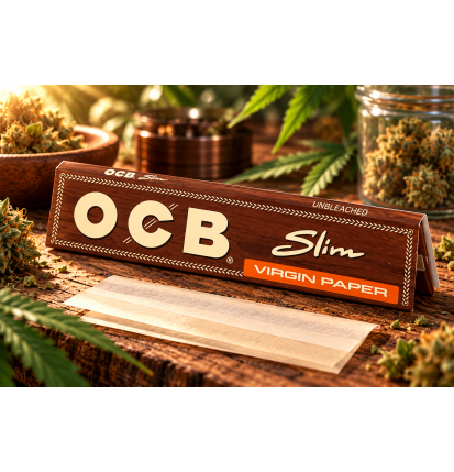 Feuilles à rouler OCB Virgin Slim – Papier marron non blanchi