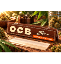 Feuilles à rouler OCB Virgin Slim – Papier marron non blanchi