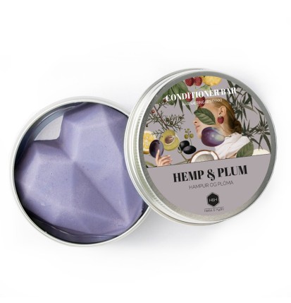 Après-shampoing solide Hemp & Plum - Herbs & Hydro - 40g