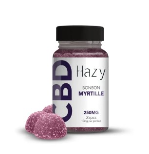 Bonbons au CBD arôme Myrtille – 250mg – 25 pièces