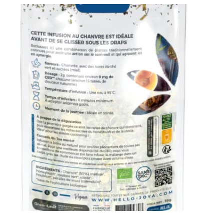 INFUSION BIO HELLO JOYA - DOUCE NUIT NOTE DE MIEL CBD - 30G