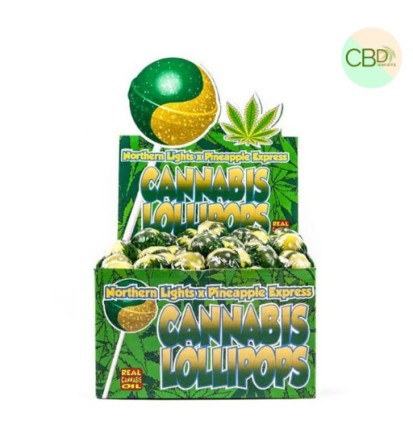 Sucette CBD Lollypops Bubble Gum & Nothern lights - Pineapple