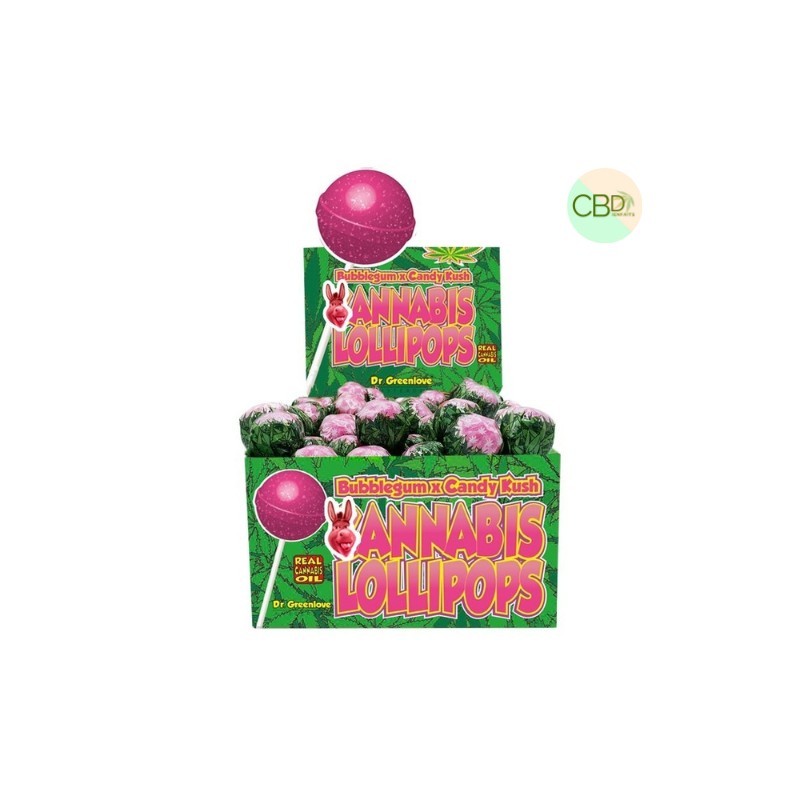 Sucette CBD Lollypops Bubble Gum & Purple Haze