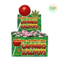 Sucette CBD Lollypops Bubble Gum & Strawberry